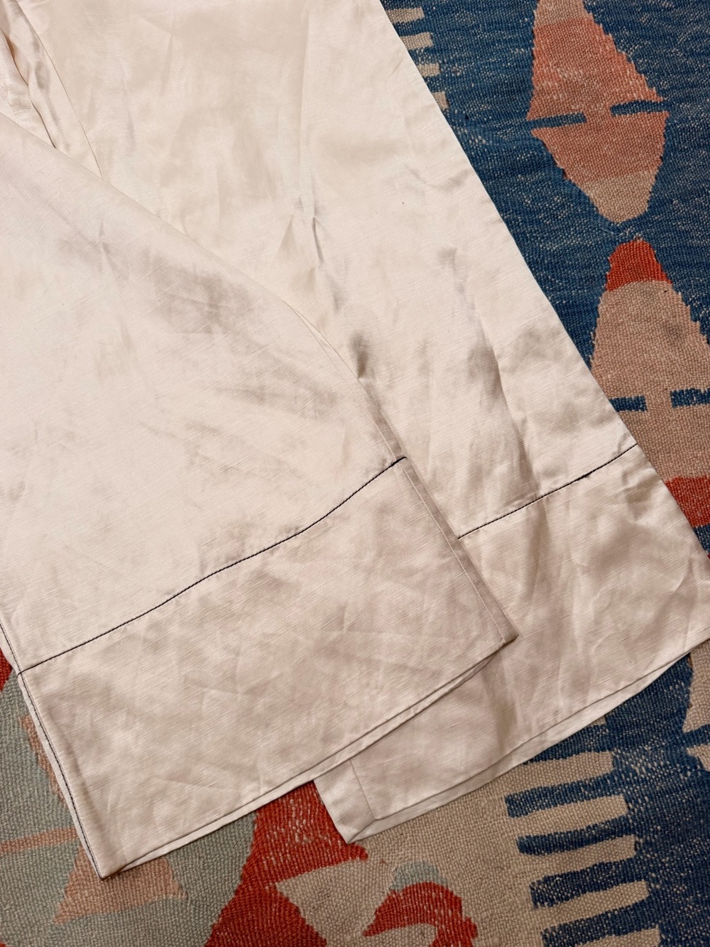 Lee Mathews Lamberts Pant in Ivory Satin Linen Blend Size 1 AU - Picture 10 of 12